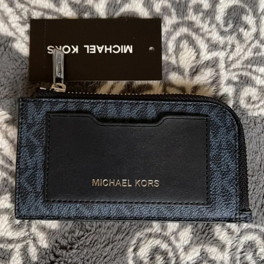 Michael Kors L Zip Mini Wallet Admiral NWT